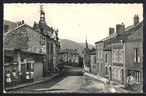 Cpa deville ardennes - rue, de