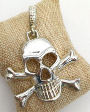 CIONDOLO TESCHIO - METALLO CROMATO