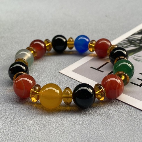 2pz bracciale agata colorata - bracciale,