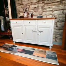 CREDENZA BIANCA E CILIEGIO