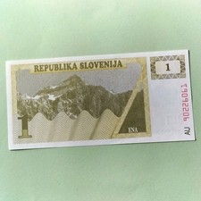 SLOVENIA: banconota 1 Tolarjev