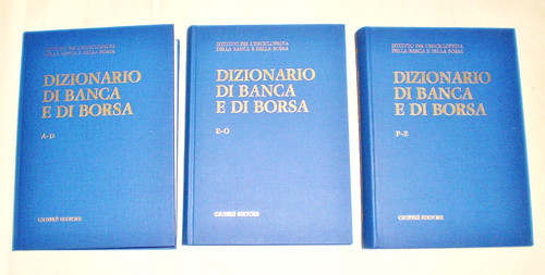 Dizionario banca di borsa - dizionario, e