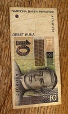 Banconota 10 Deset Kuna Hrvatska Croazia
