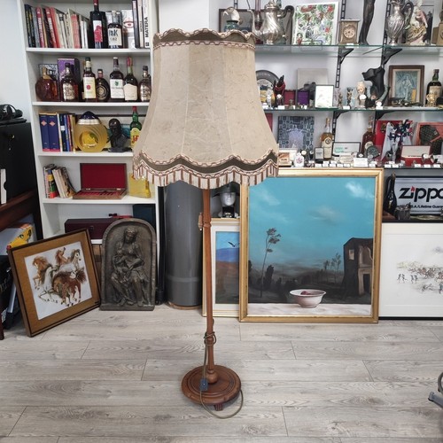Lampada piantana legno con - legno,