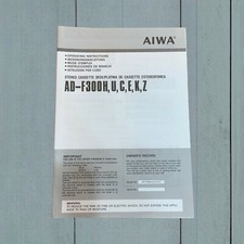 Aiwa AD-F300 Manuale