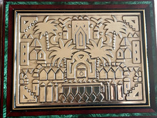 SCATOLA BOX PORTAGIOIE IN LEGNO/VELLUTO/SPECCHIO-COPERCHIO IN ARGENTO CESELL.800