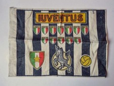 JUVE JUVENTUS Calcio football Torino vecchia bandiera foulard fazzoletto 1961 d