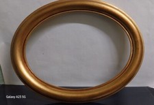 Cornice ovale in legno MDF  oro foglia per quadri,foto,stampe,CM L5.5XH4XBATT.19
