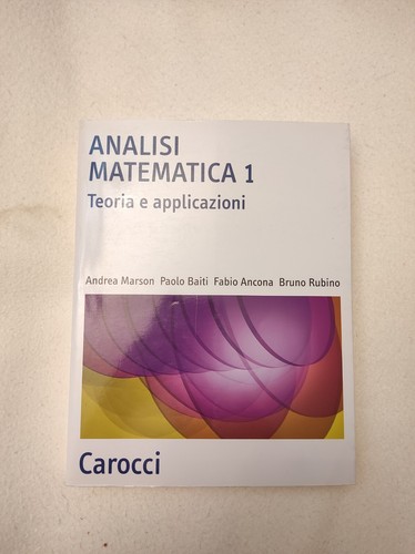 Libro analisi matematica - libro, 1