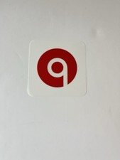 Adesivo decalcomania logo rosso tondo originale Beats By Dre nuovo