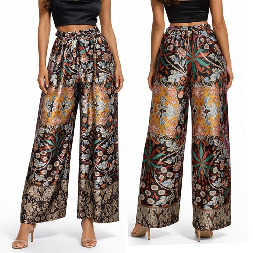 Pantaloni donna palazzo vita - donna,
