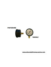 0-300 BAR 1/8" POSTERIORE diam.40 mm Manometro in Glicerina ABS Idropulitrice