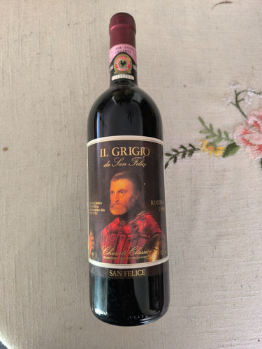 Bottiglia vino rosso - , grigio