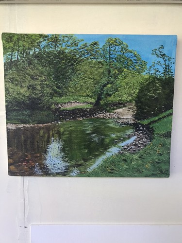 Quadro olio tela fatto in - su,
