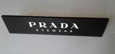 PRADA EYEWEAR LOGO ESPOSITORE PLACCA IN PLEXIGLASS NERO
