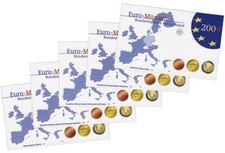 2004 GERMANIA  DIVISIONALE PROOF DELLE 5 ZECCHE A,D,G,F,J IN TUTTO 40 MONETE  