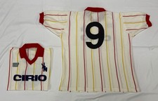 Maglia Bianca Giallo Rossa NAPOLI CIRIO RAMON DIAZ N°9 1982/83 Calcio Lanetta