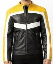 Giacca in pelle multicolore