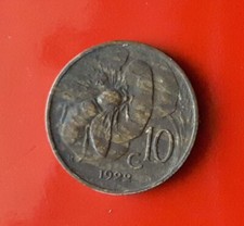 10 CENTESIMI 1922 ERRORE - AMALGAMA NON OMOGENEO AL ROVESCIO [B660]