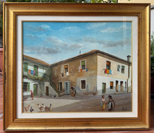 Ambrogio allievi olio su - allievi,