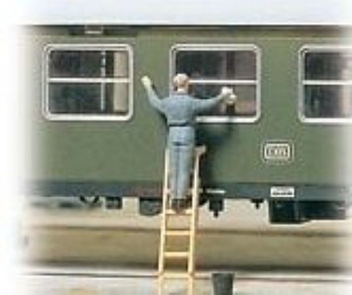 Preiser cleaning carriage 87 - carriage, 1:87