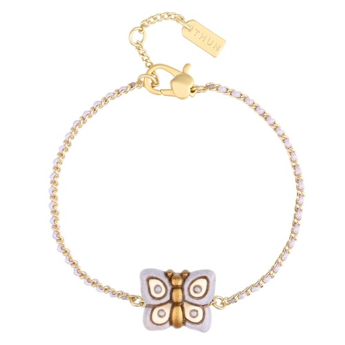 Bracciale catena tessuto con - e,