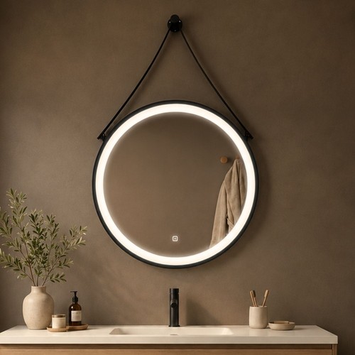 Specchio tondo led - specchio,