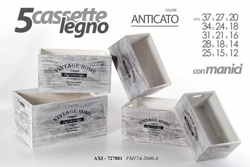 Cassette legno anticato - 5,