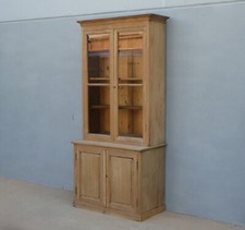 Credenza libreria doppia buffet in legno esotico con alzata a vetri, fine '800!