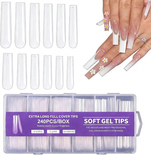 240pcs tips per unghie - 240pcs,