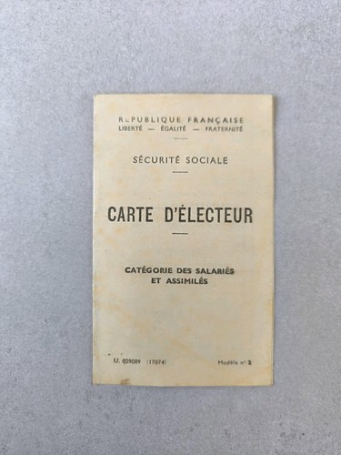 Carte électeur sécurité - carte,