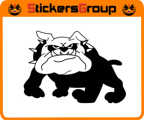 Adesivo bulldog angry - adesivo, in