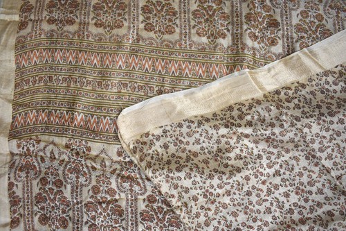 Sari indiani beige - , vintage