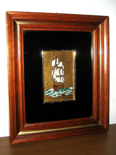 Quadro dipinto foglia - dipinto,