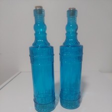Vintage Blue Glass Decanter