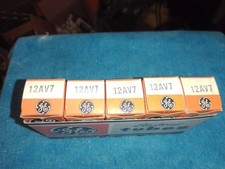 (5) NOS GENERAL ELECTRIC / GE 12AV7 PREAMPLIFICATORE AUDIO / TUBI RADIOAMATORE