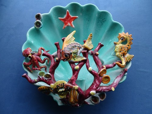 Piatto applique maiolica - maiolica, di