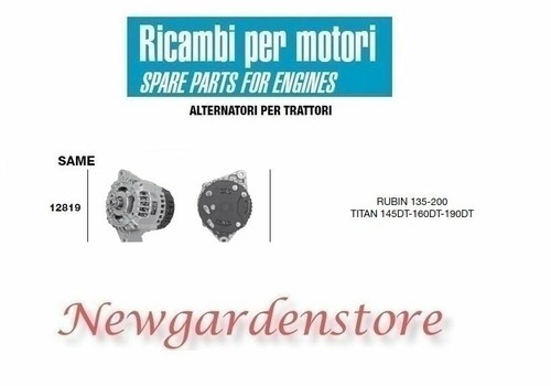 Alternatore 12819 same - alternatore,