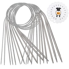 Coopay 11 Pezzi Ferri da Maglia Circolari da 40 cm 1.5-5.0mm Ferri da Maglia 