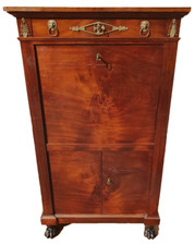 SECRETAIRE RIBALTA SCRITTOIO IMPERO MOGANO MASSELLO H 137 L 79 P 45 RESTAURATO