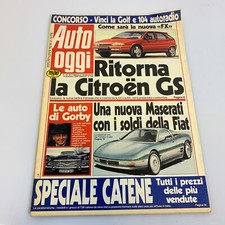 Rivista AUTO OGGI Settimanale Mondadori 14 Dicembre 1989 Anno IV N. 158