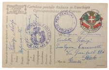Franchigia WW1 WWI Posta Militare 3 Divisione 12 fanteria M.M censura x Prato