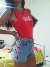 Body Donna Top Canotta Zara Trafaluc Rosso S 1990 Schiena Scoperta 