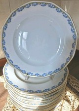 12 Piatti Piani Porcellana Bianca Decorazione Eseguita Da Richard Ginori