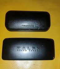 ETRO + RALPH LAUREN Coppia Foderi Occhiali Rigidi Pelle nera