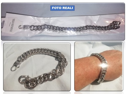 Bracciale pesante uomo acciaio