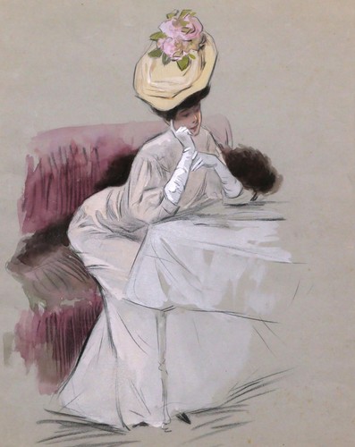 Disegno francese acquerello - disegno,