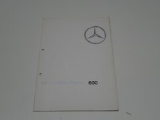 MERCEDES BENZ 600 DEPLIANT BROCHURE PROSPEKT (Z18)