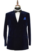 Giacca Blazer In Velluto Blu
