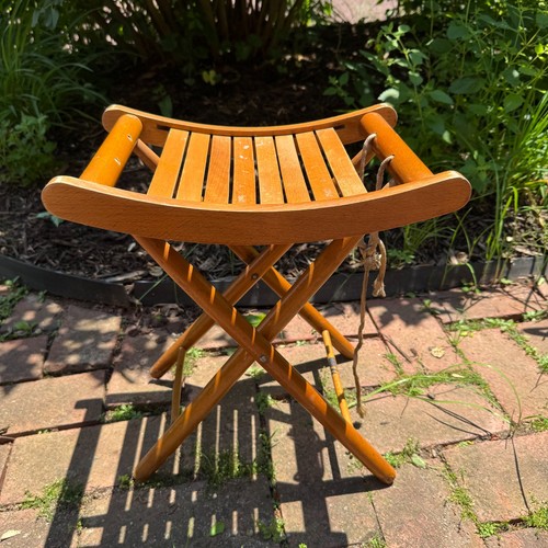 Sgabello vintage pieghevole - , in